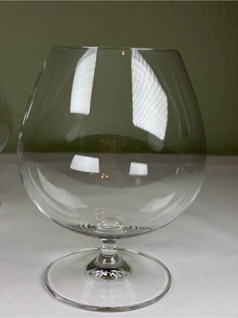 Vintage Large Clear Brandy Snifter Oversized Wine Balloon Glasses Set of 4